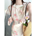 Olive Girl Romantic Qipao for Ren Faire 2026 Garden Wedding Fairycore Photoshoot Everyday Wear S-XXL XS-3XL Plus Size Romantic Cottagecore Garden Party Editorial Not Costume Qipao Cheongsam Chinese Dress Chinese Heritage Fashion Women