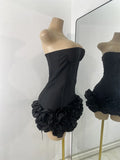 Sexy Strapless Backless Ruffles Red Bandage Short Dress for Women Elegant Luxury Deisnger Evening Party Brithday Club Outfit