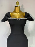 Celebrity Elegant Bandage Long Party Dress 2025 Women Sexy Square Collar Stretch Evening Prom Gown Club Luxury Birthday Dresses