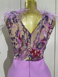 Luxury Sparkly Diamond Feather Embroidery Bandage Jumpsuit Women High Street Elegant Evening Party Club Luxury Birthday Outfit