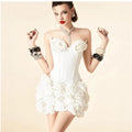 Women's Red Corsage Tube Top + Bud Skirt Set Glam Luxury Fashion Hot Party Evening Performance Dress Robe Femme Chic Et Élégante