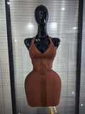 4 Colors Women Sexy Halter Off the Shoulder Bodycon Mini Bandage Dress Celebrate Fashion Nightclub Party Homecoming Outfit