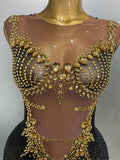 Sexy Sparkly Rhinestones Sleeveless Long Dress 2025 New Women Birthday Celebrate Evening Photo Shoot Stage Performance Costume