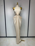 Women Sleeveless Sexy Cut Out Maxi Long Bodycon Dresses Luxury Birthday Evening Party Celebrity Elegant Wedding Guest Dress