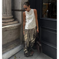 Beige Embroidered Long Tunic Top V Neck Long Sleeve Lace Fringe Hem Boho Blouse 2026 Summer Beach Vacation Cover‑up Streetwear