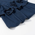 3D Flower Double-layer Denim Slip Short Dress Women Fashion Sleeveless High Waist Mini Dresses Chic Lady Party Robe