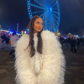 Fashion Tassels Faux Fur Coat Women Winter New Stylish Chic Fluffy Fur Jacket Girls Thick Furry Overcoat