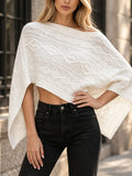 Casual Knit Women Shawls Round Neck Sleeveless Asymmetric Shawl for Vacation Street Outing Wear Fashion Summer New