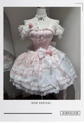 Olivegirl Lolita Style Sweet Ballet Cute Girl Lady Dress Fairy Heavy Industry Lace Birthday Party Princess Dress Jsk for Women