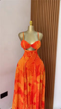 Women Floral Printed Strap Backless Bra Front Big Swing Maxi Long Dress 2025 Vintage Sexy Club Party Evening Dresses