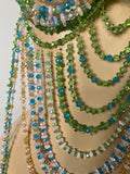 Crystal Rhinestone Tassel Body Chain Harness Bra for Women Multi-layer Shiny Gemstone Body Jewelry Sexy Halter Neck Bikini Chest