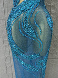 High-Slit Sparkly Sequins Diamonds Dress Birthday Dress Women Sexy Performance Costume Singer Stage Nightclub Outfit