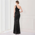 High Quality Women Design Maxi Dress Sexy One Shoulder Sequin Evening Dress Party Night Elegant Long Prom Dress Vestidos