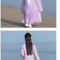 Vietnam Traditional Dress Aodai Chinese Improved Qipao Chiffon Fairy Women Elegant Oriental Improved Qipao Tea Art Hanfu Set