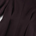Solid Office Suit for Women Deep V Neck Long Sleeve Spliced Single Button Blazer Wide Trousers Two Piece Set Female