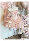 Olivegirl Summer Autumn Rose Lolita Sweet Girl Dress Cosplay Gothic Y2K Women Outfits High Waist JSK Princess Banquet Costumes