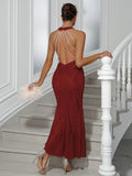 Real Photo Women Sequin Wedding Dresses Backless Bodycon Maxi long Dress Sexy Summer Luxury Club Evening Party Prom Dresses