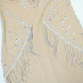 Women Sleeveless Diamonds Hot Rhinestones Tassel Mini Dress Sexy Evening Night Club Party Dresses Birthday Outfits Vestidos