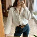 Women Fashion Cardigan Spring Autumn Solid Lace-Up Single-Button Sweaters Chic Casual Commuter New 2026 Female Jumpers