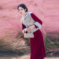 Red New Chinese Suzhou Long sleeved Cheongsam Winter Thick Improved Young Women's High end New Year's Worship Dress Qipao Dress