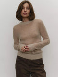Mohair Round Neck Pullover Sweater For Women 2025 Spring Summer New Knitted Bottom Semi-sheer Knit Sweater Female Top