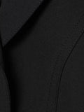 Black Loose Spliced Buttons Chic Jackets for Women Lapel Long Sleeve Commute Basics Jacket Female Summer Fashion