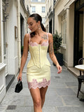 Sexy Women Black Lace Sleeveless 2 Piece Set Elegant High Neck Halter Cutout High Waist Sheer Midi Skirt Sets 2026 Club Outfits