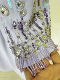 2026 New Arrivals Spring Fashion Heavy Industry Beaded Diamond Slim Midi Dress Women's Half Sleeve Female Vestidos