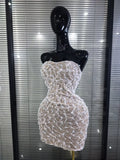 White Black Color Women Sexy Strapless Shining Crystal Bodycon Mini Dress Celebrate Evening Party Birthday Outfit Wholesale