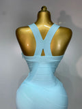Women Sleeveless Sexy V-neck Tassel Bodycon Bandage Dress Celebrity Elegant Evening Party High Quality Club Birthday Dress