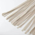 Beige Woolen Lapel Collar Fringe Hem Oversized Long Coats Chic Long Sleeve Warm Jackets Winter Daily Street Lady Outerwear 2026