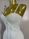 Elegant Prom  Evening Party Luxury Birthday Wedding Guest Dresses Women Sexy Shiny Crystals Tassel Bodycon Long Bandage Dress