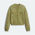 Women Crew Neck Knit Cardigan Single‑Breasted Metal Buttons Long Sleeve Cropped Sweater Coat Pockets Casual Knitwear Outerwear