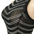 Summer Sexy African Women Wedding Evening Backless Mesh See Through Night Club Maxi Dress Black Gold African Dresses