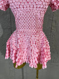 Lady Fish scales shell sequins Scale Sequin Bodysuit HighNeck Short Sleeve Ruffle Skirt Costume For Women Nightclub Stage Wear