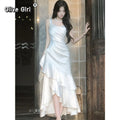Olivegirl French Camisole Irregular Dress Summer 2026 High-end Minimalist Dress Solid Color Sexy Birthday Women's Clothes