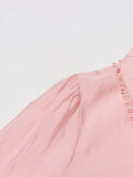 Solid Loose Two Piece Set For Women Lapel Long Sleeve Top High Waist Embroidery A Line Skirt Elegant Sets Female