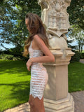 Black Satin Lace Cutout Mini Dress Camisole Deep V Corset Buckle Bodycon Gown 2026 Summer New Nightclub Dating Party Streetwear