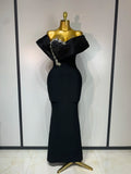 Women Sexy One Shoulder Sparkly Diamonds Long Bodycon Bandage Dresses Luxury Birthday Party Celebrity Elegant Knitted Clothing