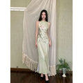 Olive Girl Green Romantic Dress for Garden Wedding 2026 Fairycore Photoshoot Everyday Wear S-XXL XS-3XL Plus Size Romantic Cottagecore Garden Party Editorial Not Costume Dress Chinese Heritage Fashion Women