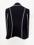 Women's Striped Blazer single button Long Sleeve Lapel Neck Coat 2026 Female OL Office Fashion Jackets Female Outerwear