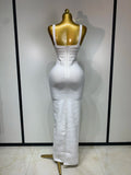 Women Sexy Sleeveless Maxi Long Bandange Dresses Elegant Evening Party Luxury Birthday Dress For Woman 2026 Nightclub Prom Dress