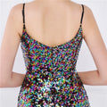 Women Spaghetti Strap Party Maxi Dress Sexy V Neck Evening Green Sequin Dress Elegant Long Prom Dress Vestido Longo
