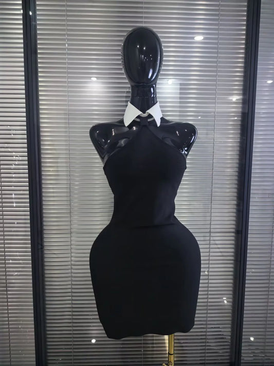 High Quality Women Sexy Off the Shoulder Backless Bodycon Mini Bandage Dress Nightclub Party Celebrate Fashion Birthday Wear