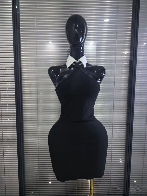 High Quality Women Sexy Off the Shoulder Backless Bodycon Mini Bandage Dress Nightclub Party Celebrate Fashion Birthday Wear