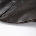 Fashion Women's Cropped Jacket Coat Faux Leather Stand Collar Long Sleeve Biker Style PU Leather Coats Streetwear Outerwear Top