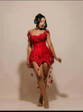 2026 New Prom Bandage Dresses Sexy Tube Top Sleeveless Backless Hanging Floral Bodycon Homecoming Evening Cocktail Party Gowns