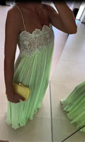 Light Green Lace Patchwork Dress Women Chic Pleated Sleeveless Loose Fit Long Dresses 2026 Lady Beach Daily Resort Sundress New