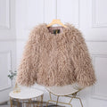 Fashion Luxury Cropped Faux Fur Coat Women's Winter 2025 Ins Hot Fluffy Short Faux Fur Jacket Street Style Warm Outwear