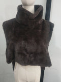 High Neck Animal Deer Print Faux Fur Vest Female Sleeveless Asymmetrical Hem Cape Coat Casual Fashion Women's Outfits 2026 New